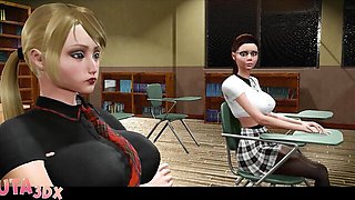 Futa3DX featuring bimbo's transgender scene