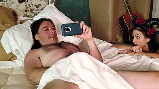 Devil Lily takes a well-endowed stud to Hell for some tasty ass licking and a facial cumshot