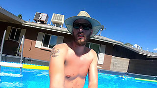 Pregnant Sex in the Pool Outside