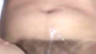 Multiple Cumshots on Hairy Pussy, Ass and Tits of My Latina Wife, 58 Year Old Latina