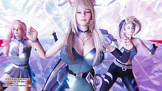 MMD MAVE - PANDORA Sexy Kpop Dance KDA Ahri Akali Kaisa Seraphine Evelynn League Of Legends 4K