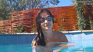 Jacqueline Hope loves to get naked and splash around in the pool