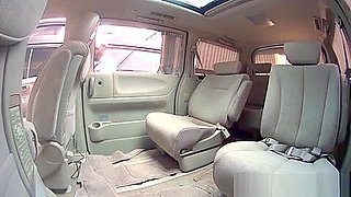 Hot Asian nurse gets to suck cock in the car on cam