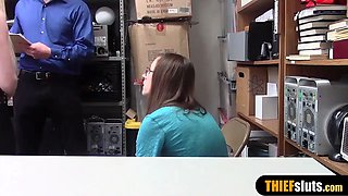 Petite teen thief punish fucked by a cop in front of BF