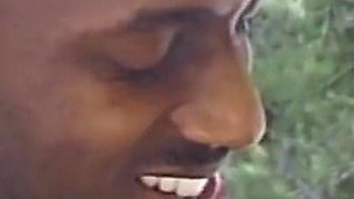 Wonderful Teen Vintage Fucked with Condom and Cum in Mouth by Two Monster Black Cocks