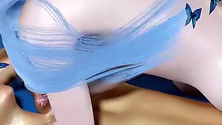 3D Cute Skinny Slut Asian Whore Got Fucked so Hard on the Beach