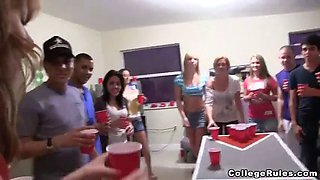 Watch as teen girls get wild at a wild party with tight stripping, group sex, and busty college babes