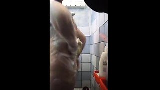 56yo stepmom enjoys water jets on her pussy
