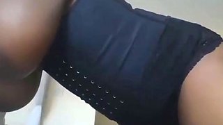 Black Amateur with Big Natural Tits on Cam