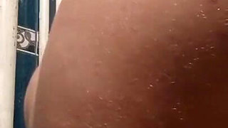 Pissing,dirty talk and boobs play in black and white pantyhos