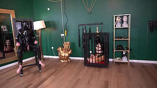 Milking on the Slave Chair by 2 Femdoms