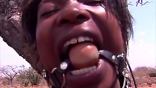 African BDSM black chained domination hardcore deep throat