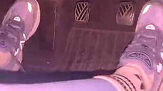 My Lover Plays with His Feet on the Pedals of His Car