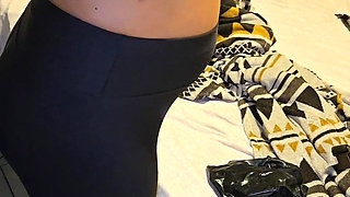 Giving My Pregnant Bitch a Piss After the Gym