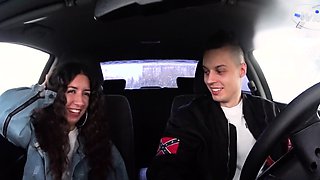 Young and crazy porn cockslut joins big-arsed cast for car
