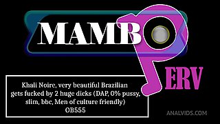 Khali Noire, Very Beautiful Brazilian Gets Fucked By 2 Huge Dicks