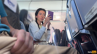 Public Dick Flashing in Airplane - Girl Brought Me to Cumshot in 2 Minutes