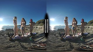 3 Hot College Girls On Winter Vacation Naked On Beach Fire Dancing Bubbles Cheri Josie Poppy