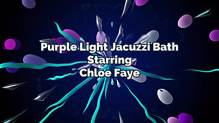Purple Light Jacuzzi bath starring Chloe Faye