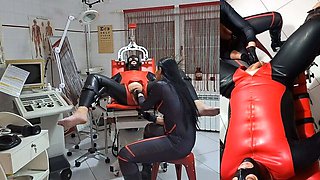 Mistress Luciana Dominates with Needles and Hardcore Anal Fuck in Latex Catsuit