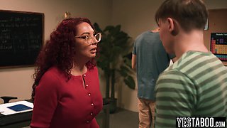 Students double penetrate mom teacher