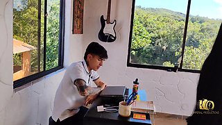 The teacher fucks a young student to teach him a lesson