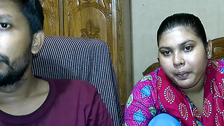 Newly marriage couple Wife husband friend Indian village