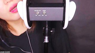 ASMR Snow Hand Movements  Ear Licking: Babe, Asian  Bongacams Porn