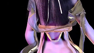 Beauty Lady Serve Deepthroat - 3D Animation
