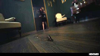 Monster Fucked - Cute Nerdy Girl Gets Her Pussy Wrecked By Toilet Monster With Hentai Anime And Leana Lovings