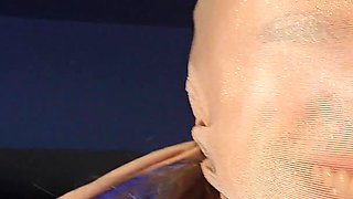 Natacha Guapa Tan Nylon Encasement Blowjob