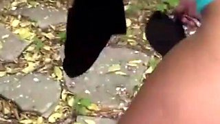 Naughty outdoor slut