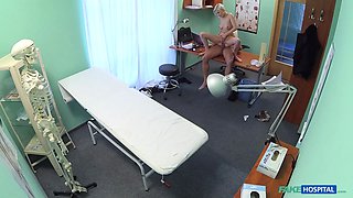 She's attempting to explain to her doc that she likes aggressive sex - faux hospital