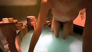 amateur asian gives a blowjob
