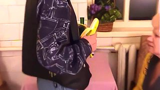 Russian granny Margo fucked in the kitchen with a boy ft. Margo 68 Y.O.: Porn