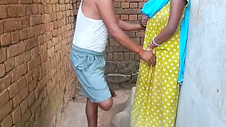 Desi Indian Bhabhi Gets Hard Fuck From Husband - Blowjob, Outdoor, Cum in Mouth