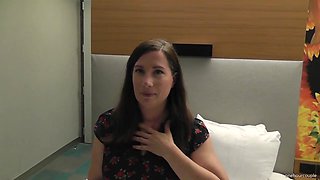 Wife's awkward interview before she tries her first big black cock
