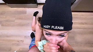 Webcam records amateur teens blowjob