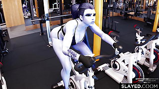 Widowmaker Big Ass Fucked While Cycling Hardcore