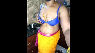 Hot Tamil Mallu Aunty Open Blouse Nude Boobs Tightness Massage Puffy Nipples Press Novel Showing Dirty Talks