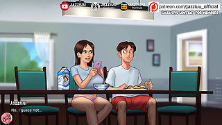 My stepmother sucks my cock while dressed as a clown (Summertime Saga #20) - Jazziuu