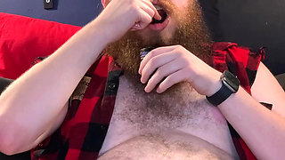 Having a good cock stroking session