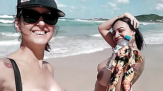 She Sucks My Cock in Public on the Beach