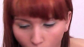 Redhead teen gets fucked so deep in her little wet pussy