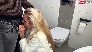 Sexy German Hottie Gets Picked Up And Fucked In The Bathroom