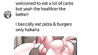 Muscle Futanari Groupchat - 3 muscular futa giantesses give workout advice, send nudes and chat about their muscles and dicks, g