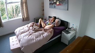 Sexy teen ebony solo toy masturbation