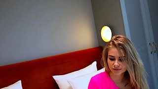 Blonde Russian Babe Xenia-Virgin Takes Creampie in Amateur
