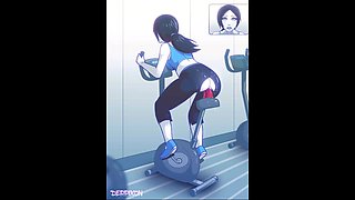 Hardcore Pussy Exercise in Gym Cummed All Over. Derpixon