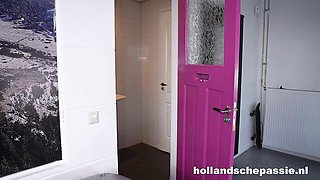 Aesthetic angel in stockings Daphne Laat likes fucking with young men
